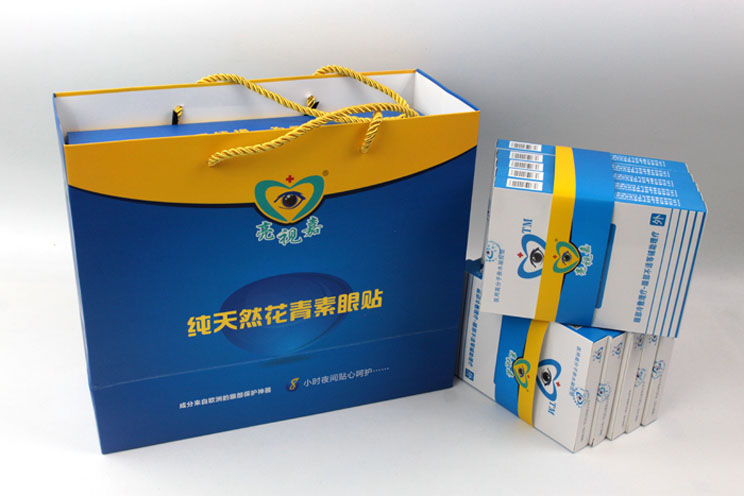 哪里可以做禮盒包裝？護(hù)眼神器亮視嘉護(hù)眼貼禮盒包裝+手提袋套裝出自長(zhǎng)沙印刷廠
